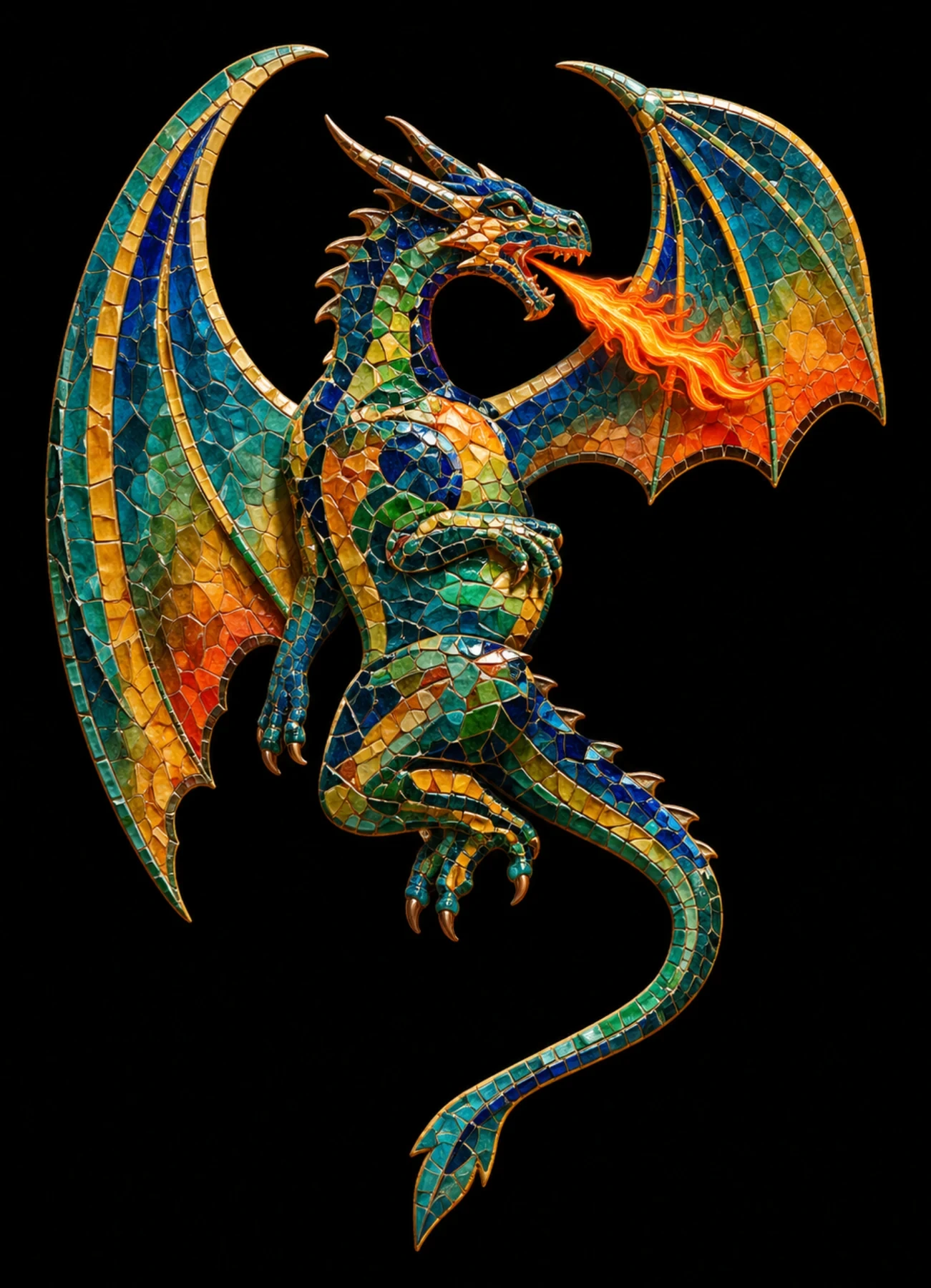 Colorful dragon symbol for personalized Viking videos